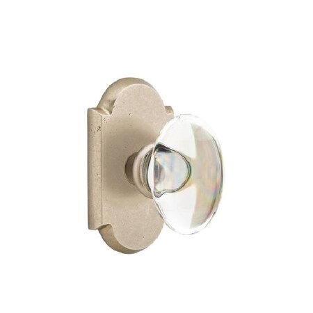 Emtek Emtek 7108HTTWB Hampton Crystal Knob Passage Style # 1 Rose for 1-1/4" to 2" Door Tumbled White 7108HTTWB